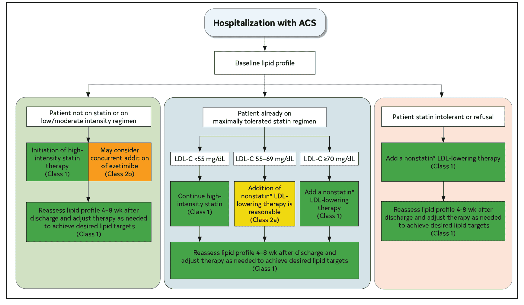 ACS 2025 — Figure 5 ACS 降血脂治療流程