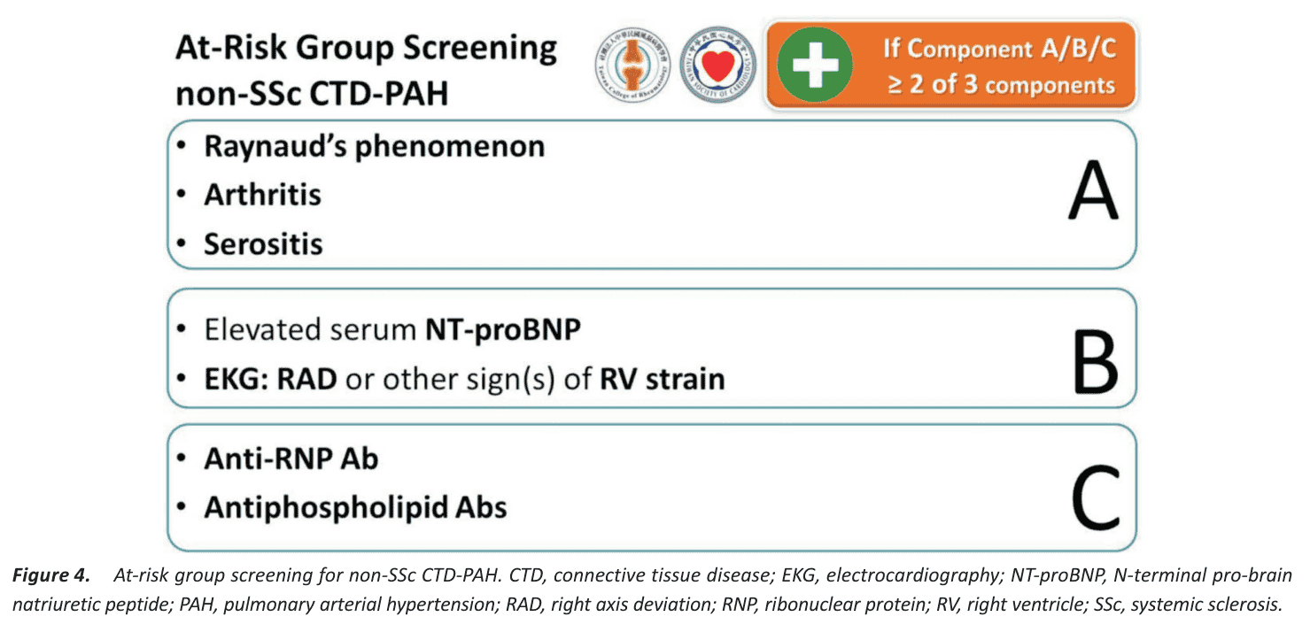 Figure 4 at-risk screening non-SSc CTD-PAH