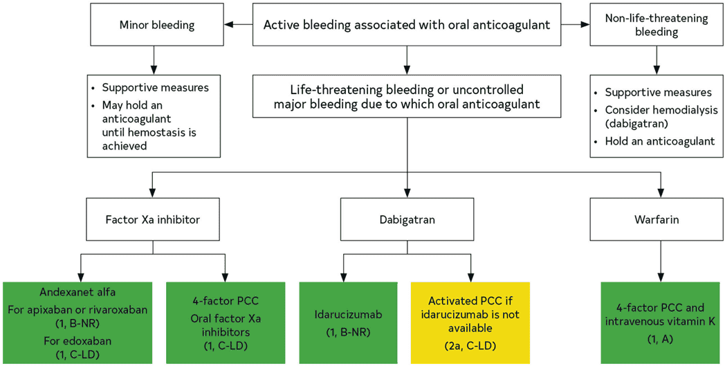 2023 ACC/AHA AF — Figure 13 Active Bleeding Associated With Oral Anticoagulant