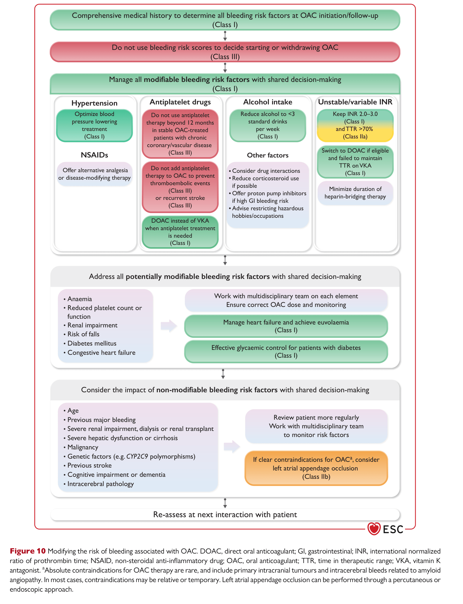 ESC 2024 AF — Figure 10 Modifying the risk of bleeding associated with OAC