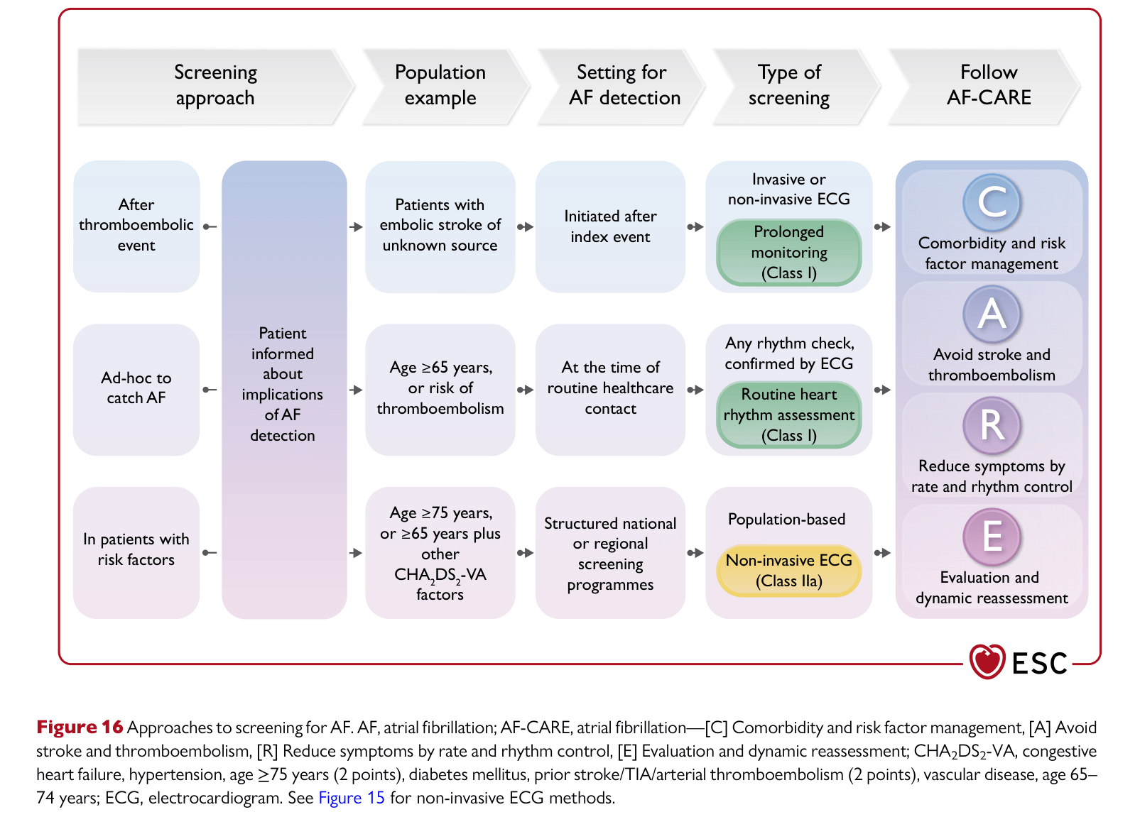 ESC 2024 AF — Figure 16 Approaches to screening for AF
