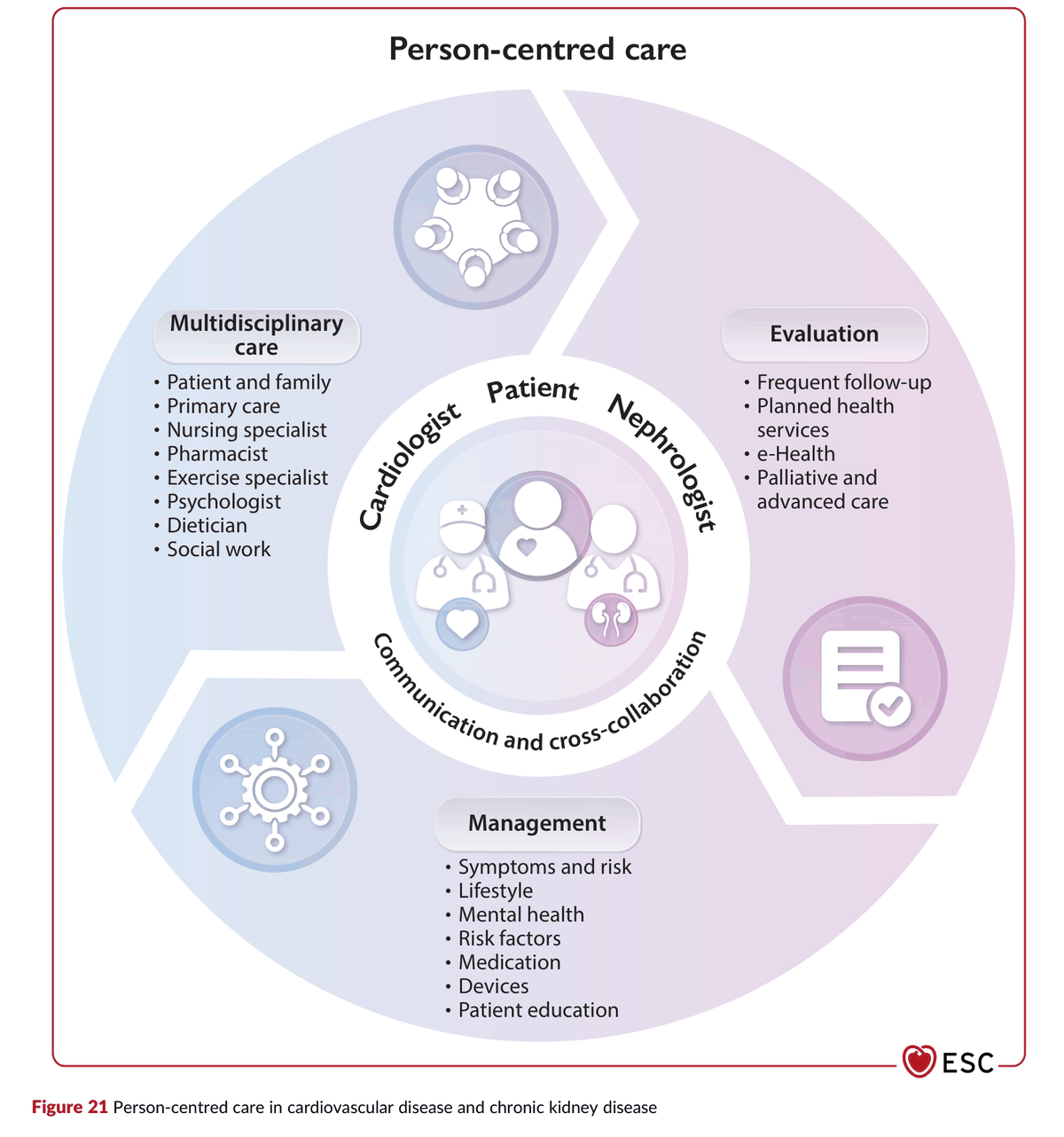 2026 ESC CVD-CKD Guidelines Figure 21 — 心血管疾病與慢性腎臟病的以人為本照護