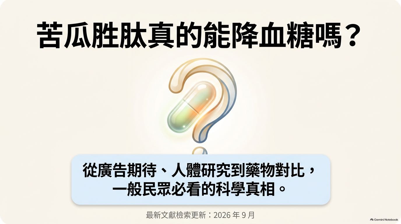 苦瓜胜肽能否降血糖:從廣告、人體研究到藥物效果