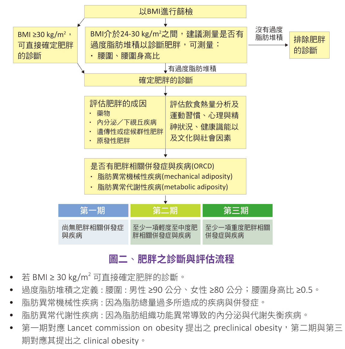 原文圖：肥胖之診斷與評估流程