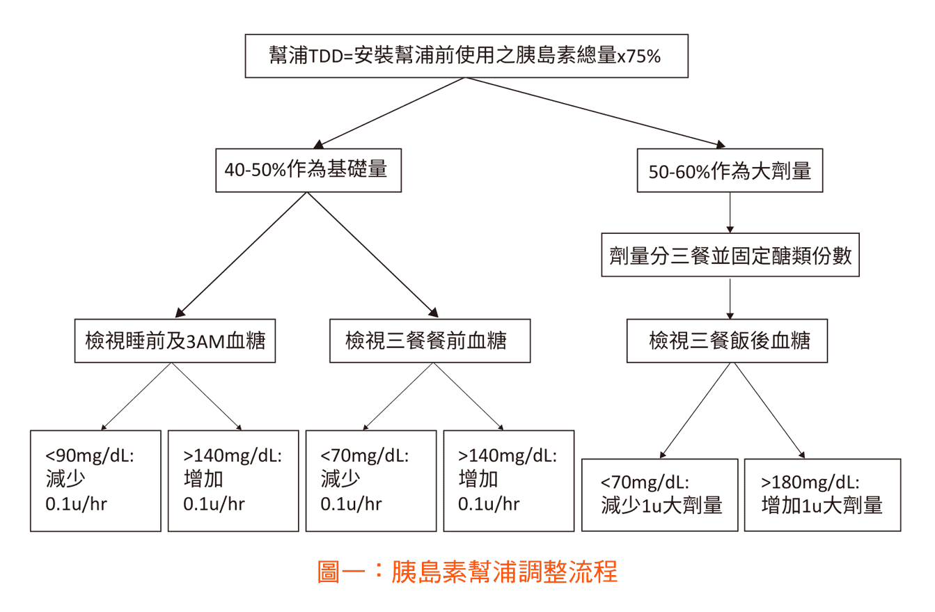 原文圖：胰島素幫浦調整流程